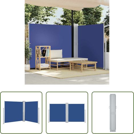 Sichtschutz -  Ausziehbare Seitenmarkise Blau 160 x 600 cm