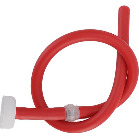 Tuyau de Nettoyage Anal en Silicone, Embout pour Lavement, Tube de 50cm Rouge avec Connecteur pour Bouteille (1/5)
