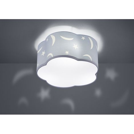 Lámpara infantil Trio Moony Ø 40 cm. Zona de niños. Estilo moderno. Metal. Color blanco (1/2)