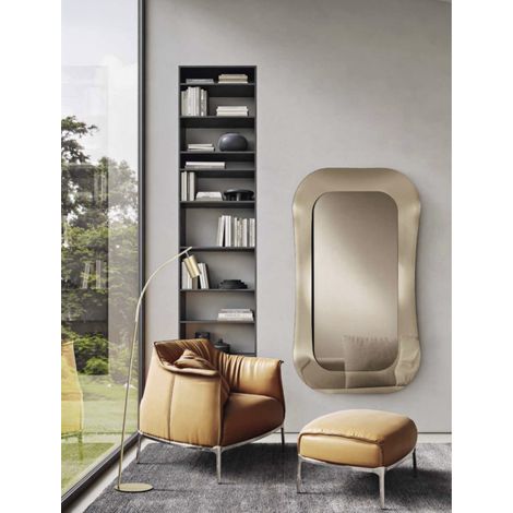 Specchio rettangolare DUNE 98x168 cm con cornice in vetro Bronzo (1/2)