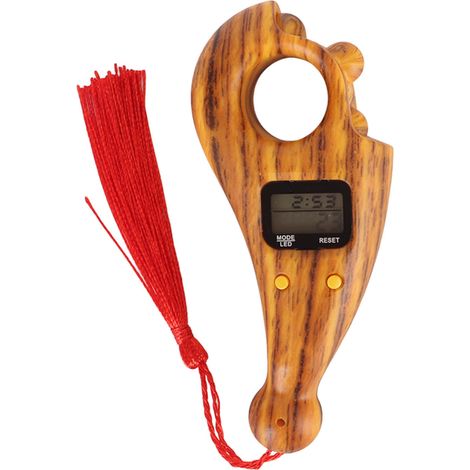 Compteur de perles numérique portable avec fonction de réinitialisation, arrêt automatique, frange rouge, compact pour prière islamique musulmane - Type 2