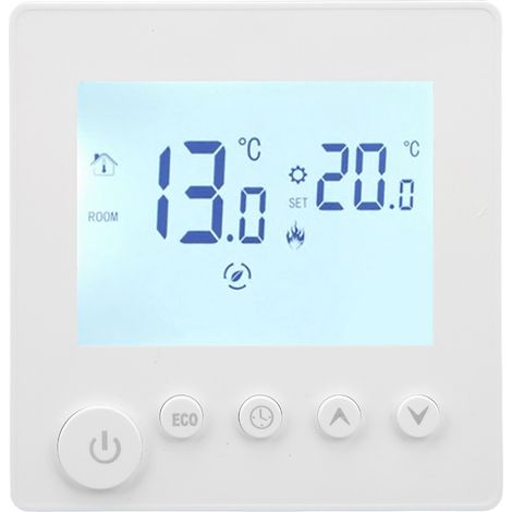 Digitalthermostat mit LCD-Anzeige, programmierbarem Timer, Temperaturregler, 90-240V AC-Netzteil für die Wassererwärmung (3A). (1/5)