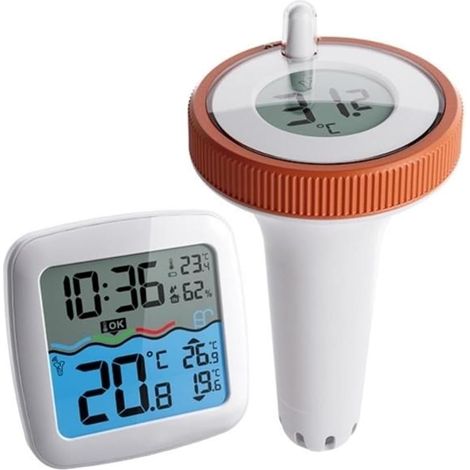 Thermomètre à Eau Thermomètres De Piscine Moniteur De Température De L'eau For Une Surveillance Continue (1/5)