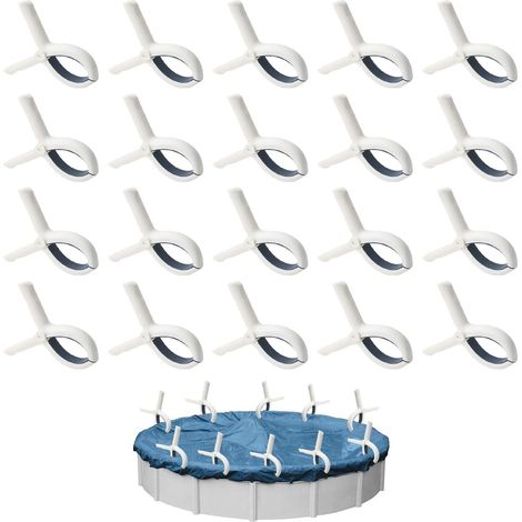 20 Pièces Pince pour Bache Piscine, Pince de Fixation de Bache Piscine (1/5)