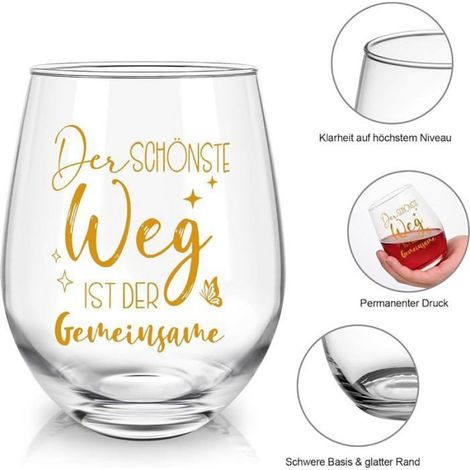 Verre à vin - Cadeau pour petite amie - 520 ml La Plus Belle Faon Est de Partager MUG (1/5)