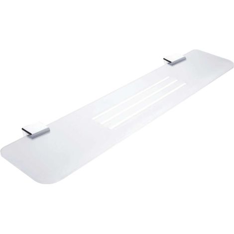 Nimco Kibo - Balda con orificios fresados, longitud 50 cm, plexiglás mate/cromo Ki X350-26 (1/2)