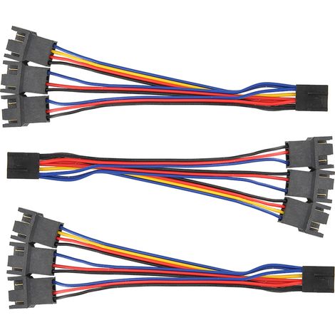 Câble convertisseur ventilateur PC 4 broches mâle vers 3 broches femelle, adaptateur pour carte mère (1/5)