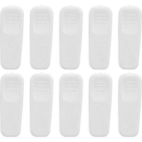 Lot de 10 clips pour câbles d'écouteurs, organisateur de câble pour casque audio et support pour câble de microphone-2.50X0.80X0.80CM-White (1/3)