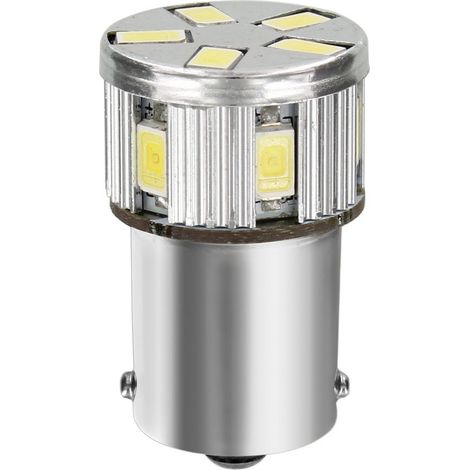 12/24V Led Series - 11 SMD x 1 chip - (P21W) - BA15s - 1 pz  - Scatola - Bianco - Doppia polarità - Resistenza incorporata (1/4)