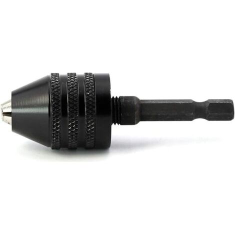 0,6-8mm Serrage tournevis mandrin clé percussion mandrin perceuse déverrouillage Adaptateur de foret 1/4" arbre hexagonal