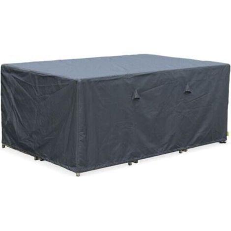 Housse de protection 172x112cm gris foncé - Bâche rectangulaire en polyester enduit PA pour tables de jardin Firenze 6. Vasto 10. Vabo 10 et Cubo 10 (1/5)