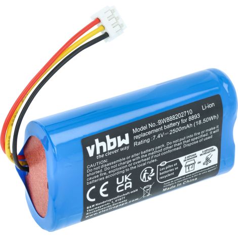 vhbw Batterie compatible avec Gardena ComfortCut 8893, 8895 outil électrique (2500 mAh, Li-ion, 7,4 V)