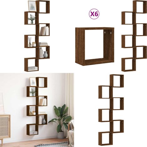 vidaXL Würfelregale 2 Stk. Braune 30x15x30 cm (1/5)