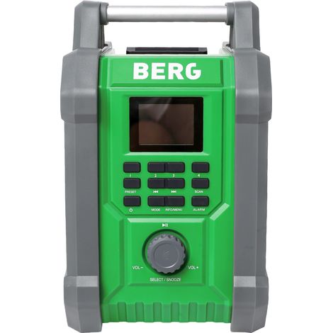 BERG AKKU Baustellenradio, Bluetooth, DAB+, Li-Ion