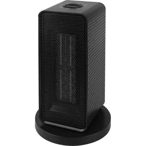 Chauffage soufflant électrique en céramique oscillant et portable avec protection contre la surchauffe et le basculement, 2 niveaux de chauffage et mode ventilation seule, chauffage d'appoint silencie (1/5)