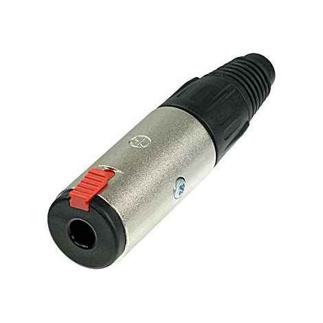 Neutrik NJ3FC6 Jack 6.35 mm Presa dritta Numero Poli (num): 3 Stereo Argento 1 pz.