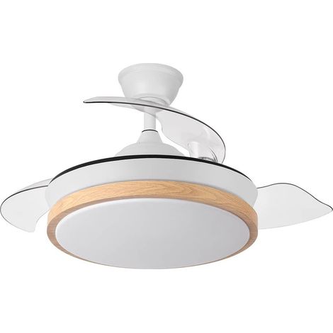 Ventilador dc evros blanc/hay 72w 6120lm 91d 3aspas desplegables 3000-4000-6000k remoto, temporizador, memoria (1/8)
