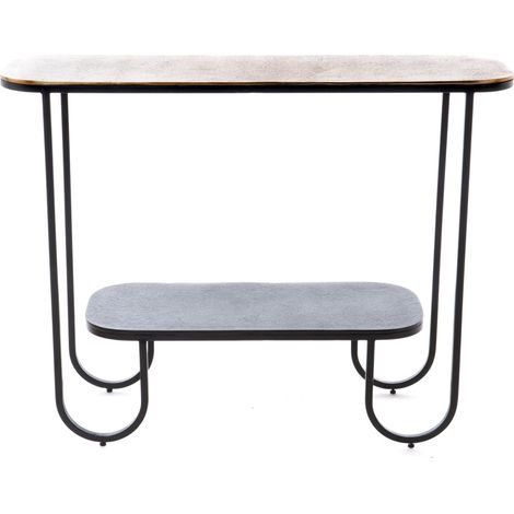 Amadeus - Console arrondie 2 niveaux en aluminium L102 cm (1/3)