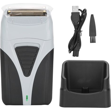Tondeuse à barbe et rasoir électrique portable professionnel pour hommes — Idéal pour le rasage,  [Inclus : 1 rasoir, socle de charge, brosse de nettoyage, câble USB, capuchon de protection de lame] (1/5)