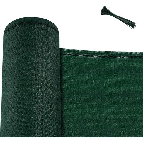 WOLTU Rete Ombreggiante Privacy Frangivista Telo Verde per Giardino Terrazzo, con Occhielli e Fascette, in HDPE 180g/m²,Verde 2x15 m