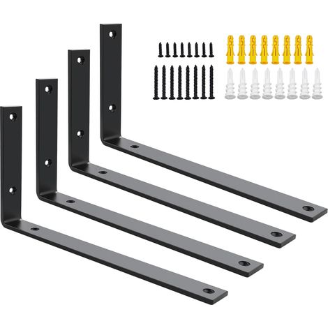 Schwerlastwinkel Regalwinkel Regalhalterung Schwerlast 300mm Metalle 90 Grad 4 Stück Winkel Regal Schwerlastkonsole für Wandmontage (1/5)