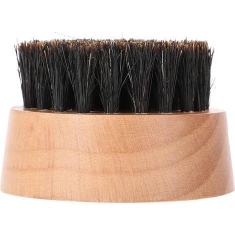 Brosse à barbe pour homme, manche en bois, poils naturels imitation sanglier (hêtre) (1/5)