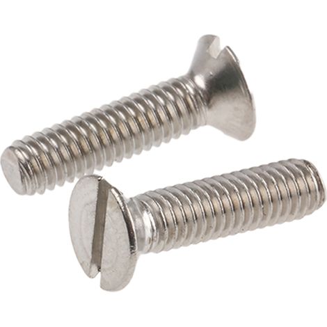 Vis à métaux RS PRO M4 à tête Fraisée fendue en Acier Inoxydable, 16mm ( Prix pour Sachet de 100 )