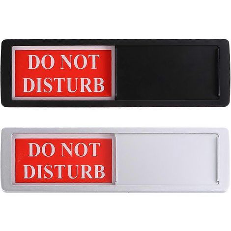 Lot de 2 panneaux « Ne pas déranger » de qualité supérieure pour toilettes et salles de conférence.-17.8X5.2CM (1/3)
