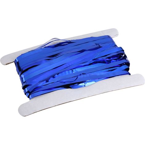 Rideau scintillant métallisé bleu pour porte, fenêtre, décoration mariage et fête (1 x 2 m) (1/5)