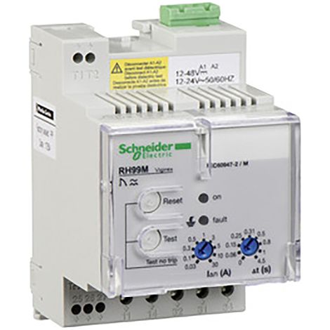 Schneider Electric Erdschlussrelais RH99M mit manueller Rücksetzung, 0,03-30A, 0-4,5 s, 24V 56170