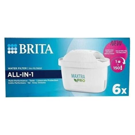 Convient aux cartouches filtrantes multifonctions tout-en-un BRITA MAXTRA PRO (paquet de 6)
