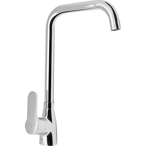 Rubinetto miscelatore lavello cromato canna alta girevole Paco (1/2)