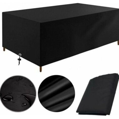Csparkv – Housse salon de jardin 213x132x74 cm – Tissu Oxford imperméable – Anti-UV et résistant au froid – Pour table rectangulaire (1/5)