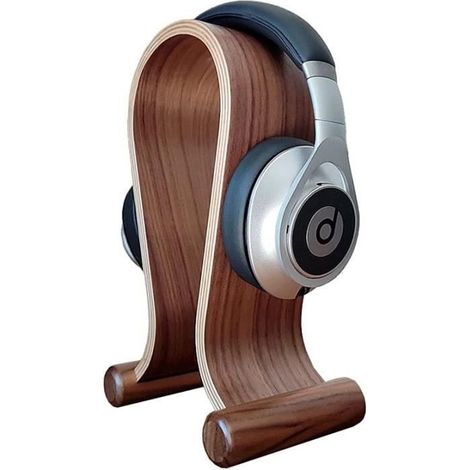 1 pièce Support pour casque en bois massif, stable et élégant, porte-casque rétro pour bureau, home studio et gamers