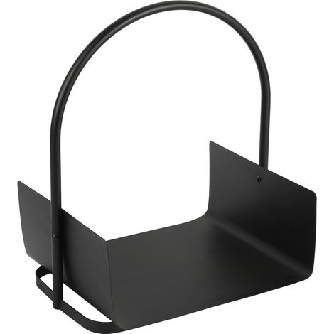 TolleTour Range bûches intérieur/Extérieur Rack à bûches en forme de U Rack à bois portable Métal Noir (1/5)