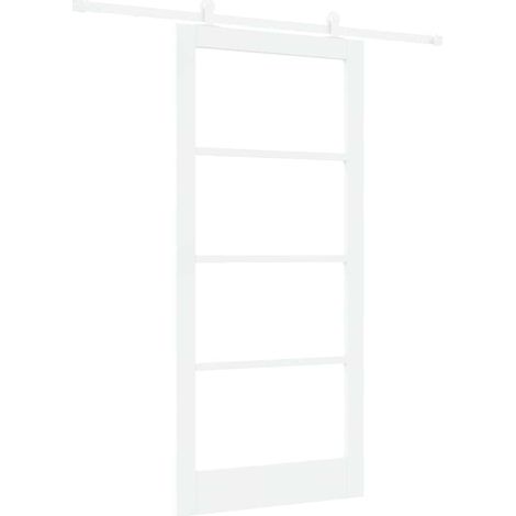 Maison Exclusive - Schiebetür ORKDAL Weiß 93 x 202 cm Massivholz