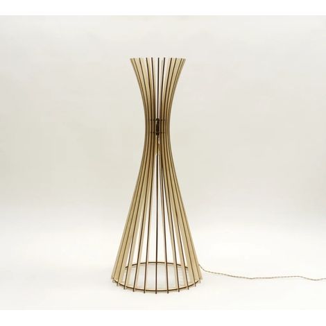 Lampadaire Led bois Tipi - Atelier Loupiote (1/3)