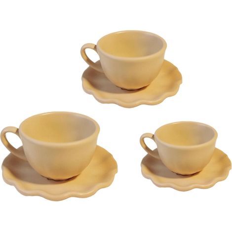 Ensemble de tasses à café et soucoupes avec-FuguangOrange (1/2)