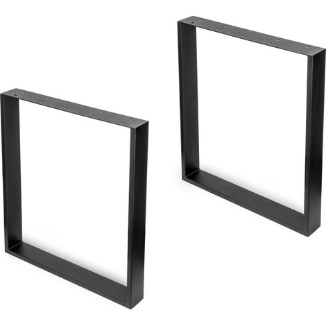 Emuca Set rechteckiger Tischbeine Square Breite 600mm, Stahl, Schwarz lackiert (1/5)