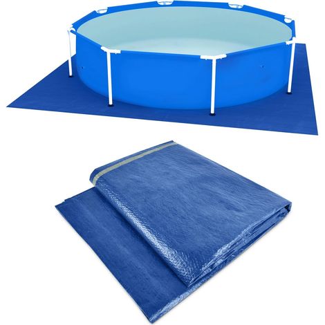 Tapiz de Suelo Protector 310 x 310 cm para Piscina, Es Adecuado para Redondo Piscinas, Hinchables y Piscinas para Niños, Protege el Fondo de tu Piscina (1/5)