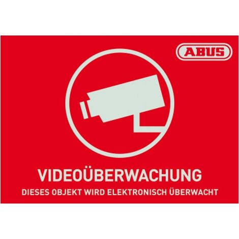 ABUS AU1420 Warnaufkleber Videoüberwachung Sprachen Deutsch (B x H) 14.8 mm x 10.5 mm (1/2)