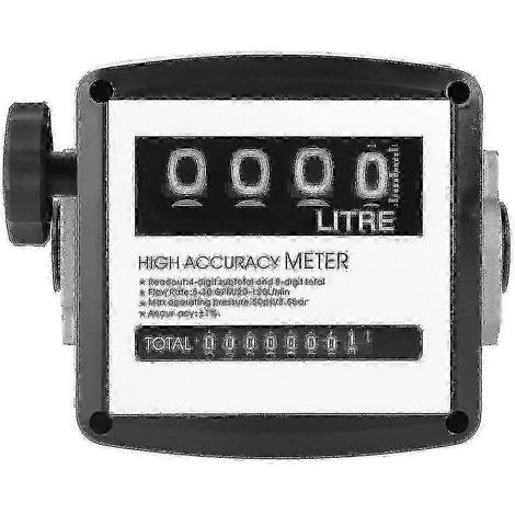 Débitmètre mécanique à 4 chiffres (filetage interne 25 mm, 1 pouce) - 5-30 GPM / 20-120 l/min Walkbee F24 (1/5)