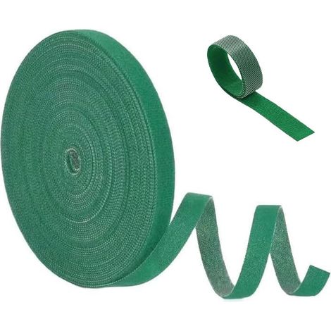 1 Rouleaux Attaches de Plantes Vertes Ajustables, 10m x 10 mm Attaches de Jardin pour Plantes Attache Plante Grimpante Attache Tomates Reutilisable Résistant Aux Intempéries pour Plantes (Vert) (1/5)