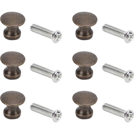 20 Poignées de tiroir en zinc, tête ronde 12x11mm, couleur bronze vert antique, pour meubles et coffrets à bijoux (1/5)