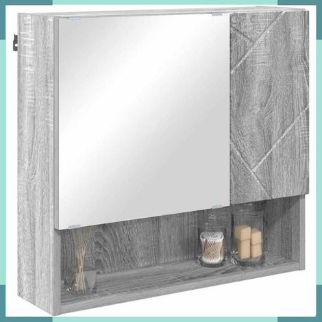 883370 Armoire Miroir Gris Sonoma 59 x 17 x 55 cm Bois d'ingénierie (1/5)