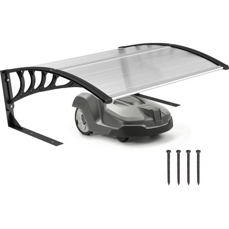 Abri pour tondeuse robot - Outsunny - toit de garage pour tondeuse contre les UV, la pluie et la neige - 100 x 81 x 43 cm - blanc