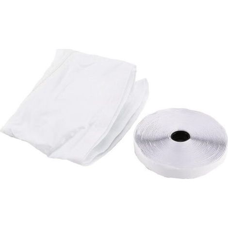Junta de estanqueidad para aires acondicionados portátiles – Tejido blanco de 3 m – Evita la pérdida de calor – Fácil instalación sin necesidad de taladrar (1/4)
