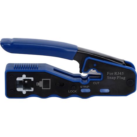Pince à sertir manuelle 8P à tête cristal, outil de dénudage et de coupe pour câbles réseau Ethernet (1/5)