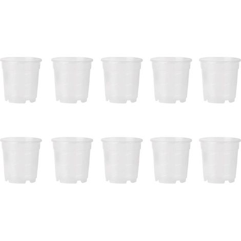 10 VASI PER ORCHIDEE Ø14CM COMPLETAMENTE TRASPARENTI PROMO