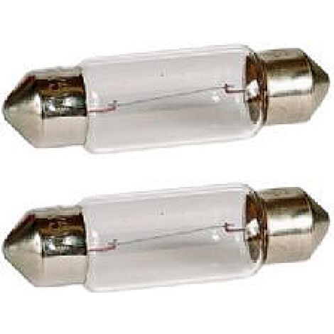 2 Ampoules Navettes 12V 5W 2800K - SV8.5D - C5W - T11x35